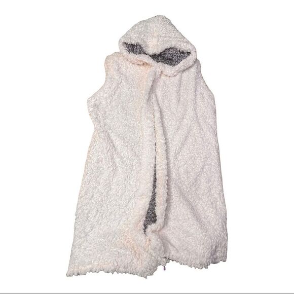 Woman’s Oliver Open Sherpa Lined Knit Vest L Black sparkle accents Reversible - Picture 5 of 11